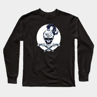 Pirate Skull and Crossed Pistols Long Sleeve T-Shirt